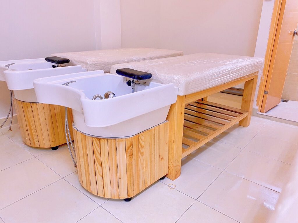 Tổng hợp các loại giường gội dưỡng sinh tốt nhất thị trường 20 Giường Gội Dưỡng Sinh 2in1 - Khung Gỗ Thông Vàng 3