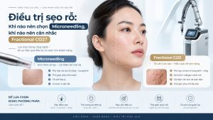Điều trị sẹo rỗ - Khi nào nên chọn Microneedling - khi nào nên cân nhắc Fractional CO2